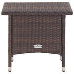 HKH Mesa de Centro 50x50x47 Cm Vime Pe Castanho - Marrom