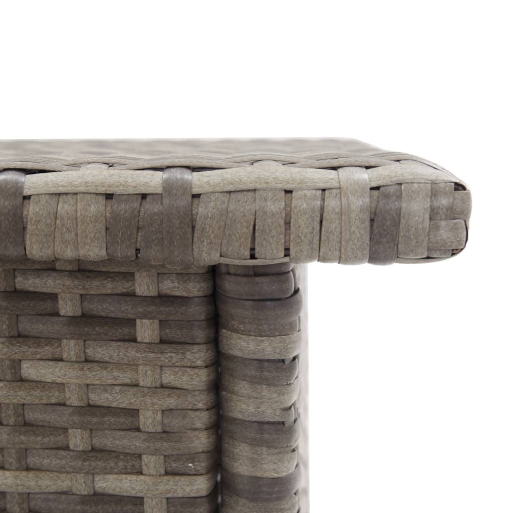 HKH Mesa de Centro 50x50x47 Cm Vime Pe - Cinzento