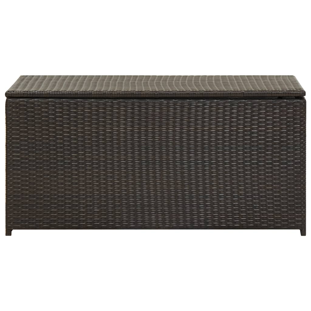 HKH Caja de Almacenamiento de Jardín Mimbre PE Marrón