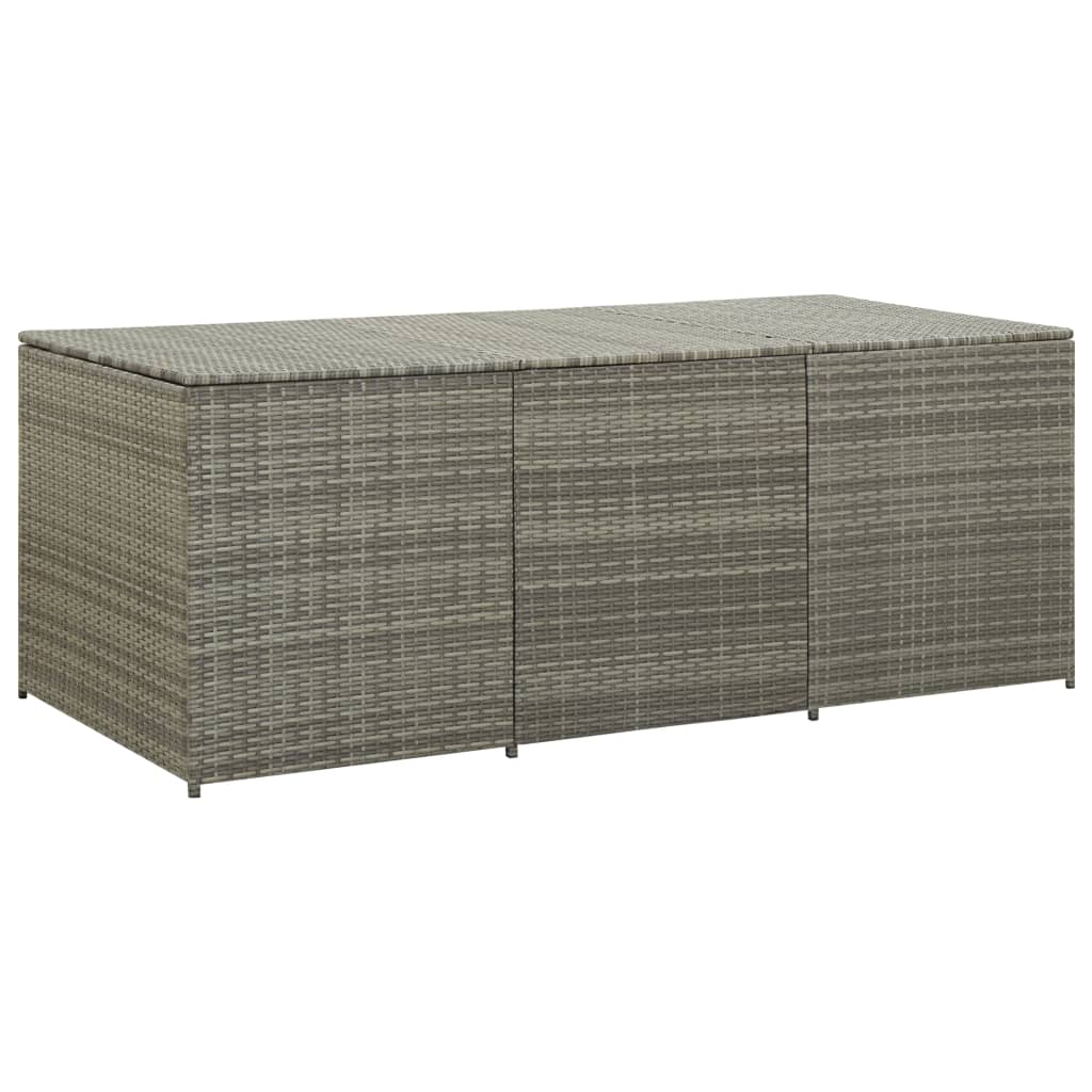 HKH Caja De Almacenamiento Para Jardín Mimbre PE - Gris