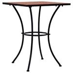 HKH Mesa Bistrô em Mosaico 60 Cm Cerâmica Terracota - Marrom