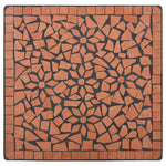 HKH Mesa Bistrô em Mosaico 60 Cm Cerâmica Terracota - Marrom