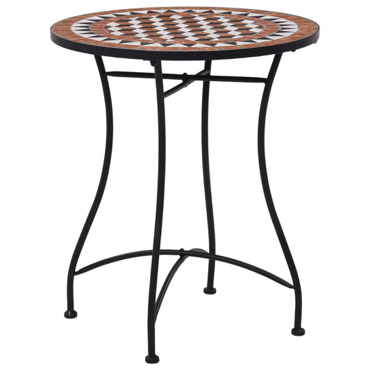 HKH Mesa Bistrô em Mosaico 60 Cm Cerâmica Castanho - Marrom