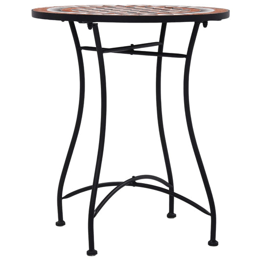 HKH Mesa Bistrô em Mosaico 60 Cm Cerâmica Castanho - Marrom