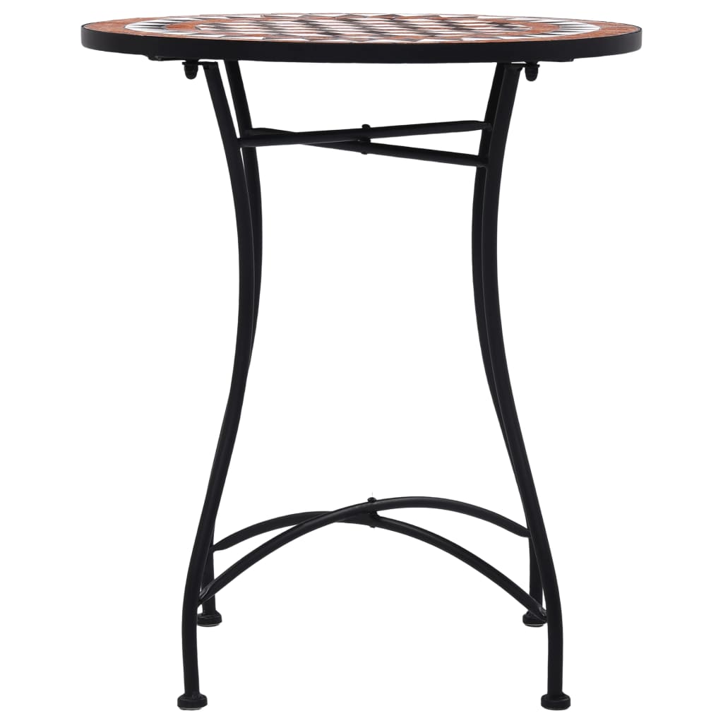 HKH Mesa Bistrô em Mosaico 60 Cm Cerâmica Castanho - Marrom
