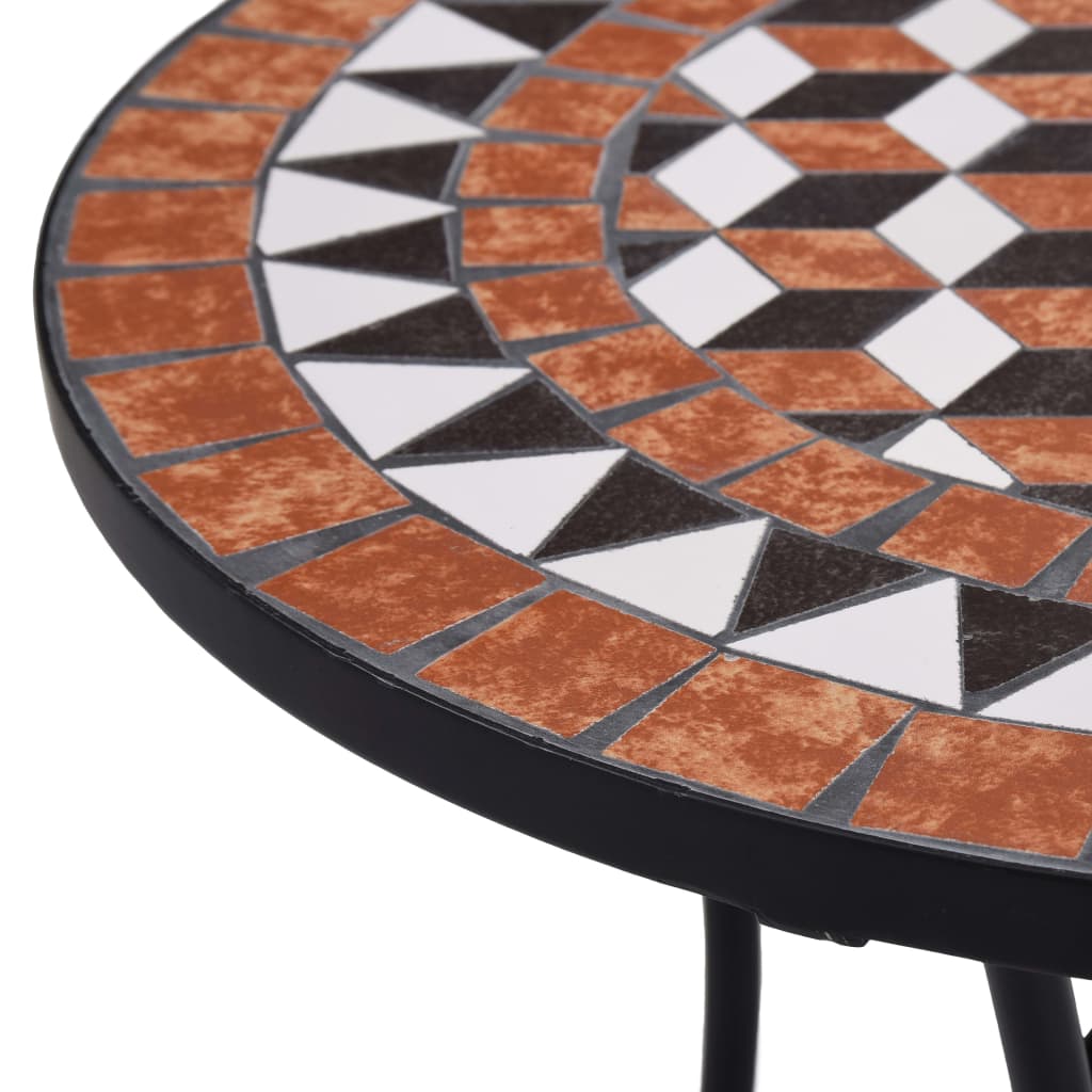 HKH Mesa Bistrô em Mosaico 60 Cm Cerâmica Castanho - Marrom