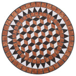 HKH Mesa Bistrô em Mosaico 60 Cm Cerâmica Castanho - Marrom