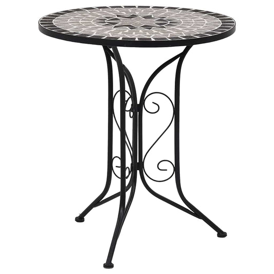 HKH Mesa Bistrô em Mosaico 60 Cm Cerâmica - Cinzento
