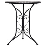 Mesa de bistró HKH con mosaico de cerámica de 60 cm - Gris
