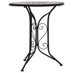 Mesa de bistró HKH con mosaico de cerámica de 60 cm - Gris