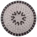 Mesa de bistró HKH con mosaico de cerámica de 60 cm - Gris