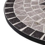 Mesa de bistró HKH con mosaico de cerámica de 60 cm - Gris