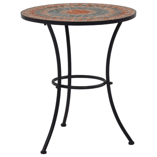 HKH Mesa Bistrô em Mosaico 60 Cm Cerâmica /cinzento - Laranja