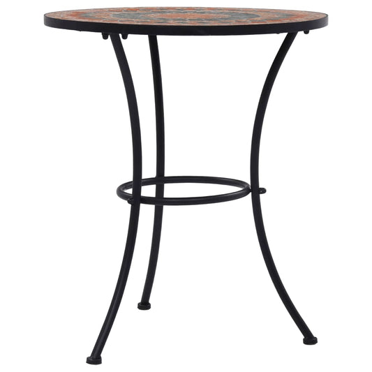 HKH Mesa Bistrô em Mosaico 60 Cm Cerâmica /cinzento - Laranja