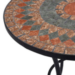 HKH Mesa Bistrô em Mosaico 60 Cm Cerâmica /cinzento - Laranja
