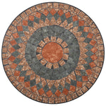 HKH Mesa Bistrô em Mosaico 60 Cm Cerâmica /cinzento - Laranja