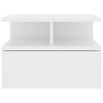 HKH Mesa de Cabeceira de Parede em Derivados de Madeira - Branco