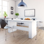 HKH Mesa de Jantar em Derivados de Madeira - Branco