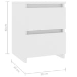 HKH Mesa de Cabeceira em Contraplacado - Branco