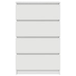 HKH Aparador em Madeira Processada com 4 Gavetas 60 X 35 X 98,5 Cm - Branco