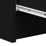 HKH Aparador em Madeira Processada com 4 Gavetas 60 X 35 X 98,5 Cm - Preto