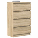HKH Cómoda de Madera Procesada con 4 Cajones 60 X 35 X 98,5 Cm - Roble Sonoma
