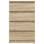 HKH Cómoda de Madera Procesada con 4 Cajones 60 X 35 X 98,5 Cm - Roble Sonoma