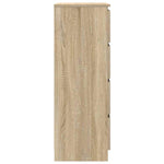 HKH Cómoda de Madera Procesada con 4 Cajones 60 X 35 X 98,5 Cm - Roble Sonoma