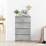 HKH Cómoda de Madera Procesada con 4 Cajones 60 X 35 X 98,5 Cm - Gris Cemento
