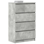 HKH Cómoda de Madera Procesada con 4 Cajones 60 X 35 X 98,5 Cm - Gris Cemento