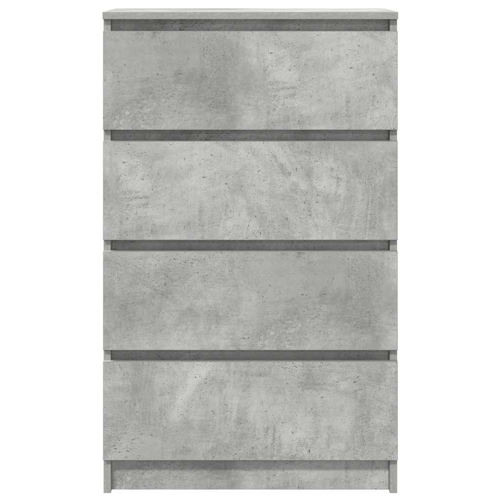 HKH Cómoda de Madera Procesada con 4 Cajones 60 X 35 X 98,5 Cm - Gris Cemento