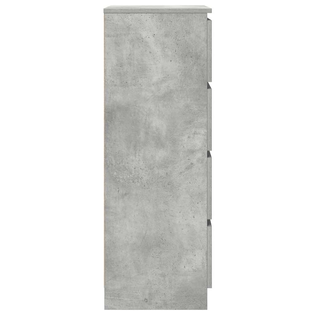 HKH Cómoda de Madera Procesada con 4 Cajones 60 X 35 X 98,5 Cm - Gris Cemento