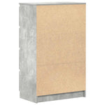 HKH Cómoda de Madera Procesada con 4 Cajones 60 X 35 X 98,5 Cm - Gris Cemento