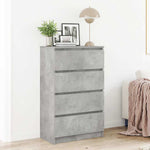 HKH Cómoda de Madera Procesada con 4 Cajones 60 X 35 X 98,5 Cm - Gris Cemento