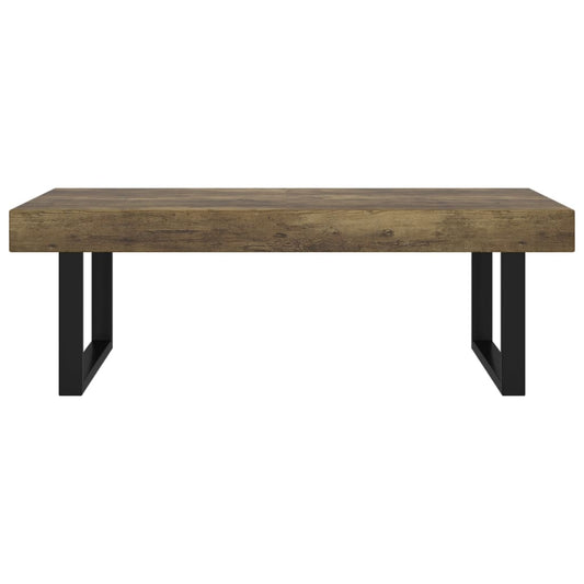 Mesa de centro HKH Mdf y Marrón - Oscuro y Negro en Hierro