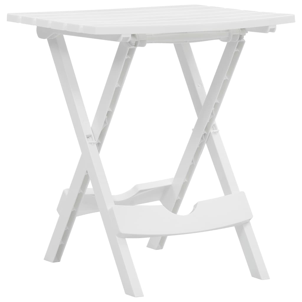 HKH Mesa de Jardín Plegable 45,5x38,5x50 Cm - Blanco