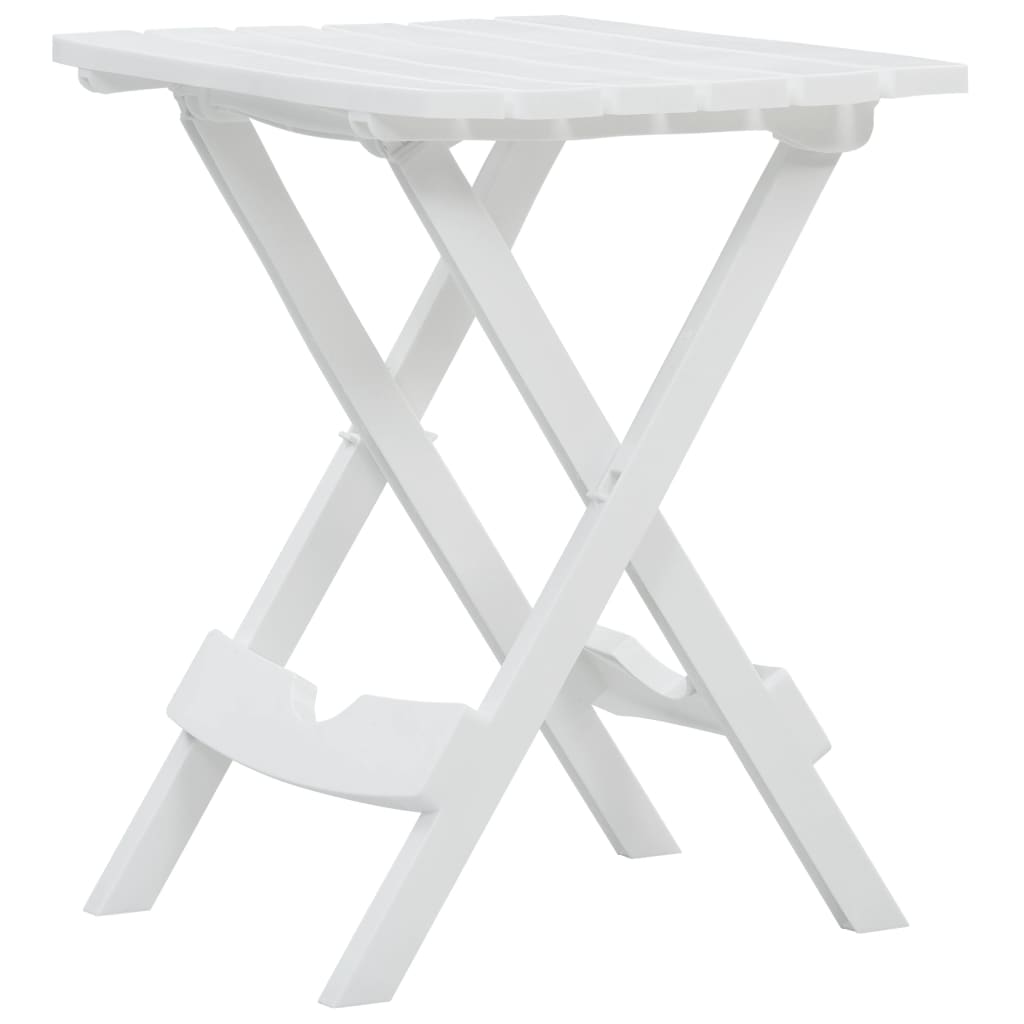 HKH Mesa de Jardín Plegable 45,5x38,5x50 Cm - Blanco