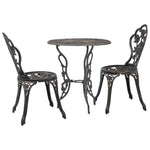 HKH 3 Pcs Conjunto Bistrô Alumínio Fundido - Marrom