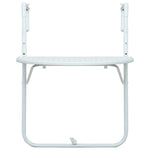 HKH Mesa Varanda Pendurar 60x64x83,5cm Plástico Aspeto Vime - Branco