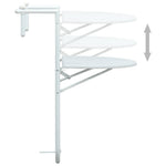 HKH Mesa Varanda Pendurar 60x64x83,5cm Plástico Aspeto Vime - Branco