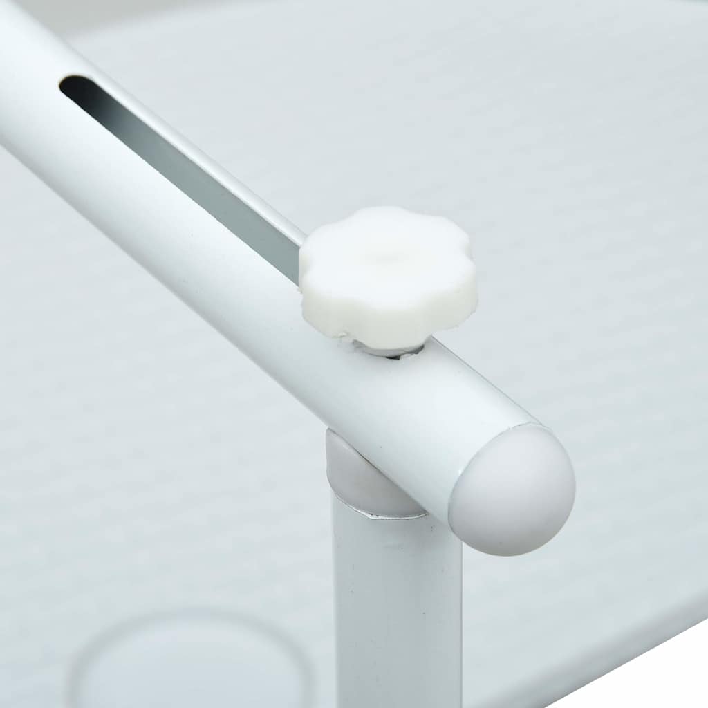 HKH Mesa Varanda Pendurar 60x64x83,5cm Plástico Aspeto Vime - Branco