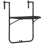 HKH Mesa Varanda Pendurar 60x64x83,5cm Plástico Aspeto Vime - Preto