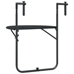 HKH Mesa Varanda Pendurar 60x64x83,5cm Plástico Aspeto Vime - Preto