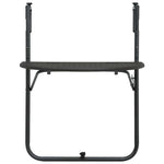 HKH Mesa Balcón Colgar 60x64x83,5cm Plástico Aspe. Ratán Marrón - Marrón