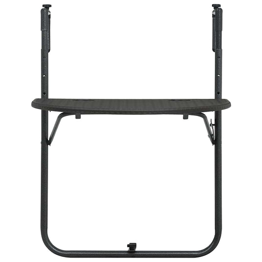 HKH Mesa Varanda Pendurar 60x64x83,5cm Plástico Aspe. Vime Castanho - Marrom