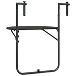 HKH Mesa Balcón Colgar 60x64x83,5cm Plástico Aspe. Ratán Marrón - Marrón