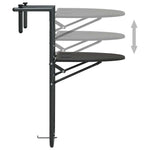 HKH Mesa Balcón Colgar 60x64x83,5cm Plástico Aspe. Ratán Marrón - Marrón