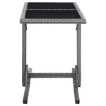 HKH Mesa de Jardim 110x53x72 Cm Vidro e Vime Pe - Antracite