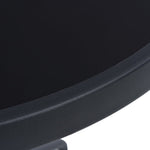 HKH Mesa de Jardim 60 Cm Aço e Vidro - Preto