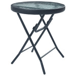HKH Mesa Bistrô 40x46 Cm Aço e Vidro - Preto